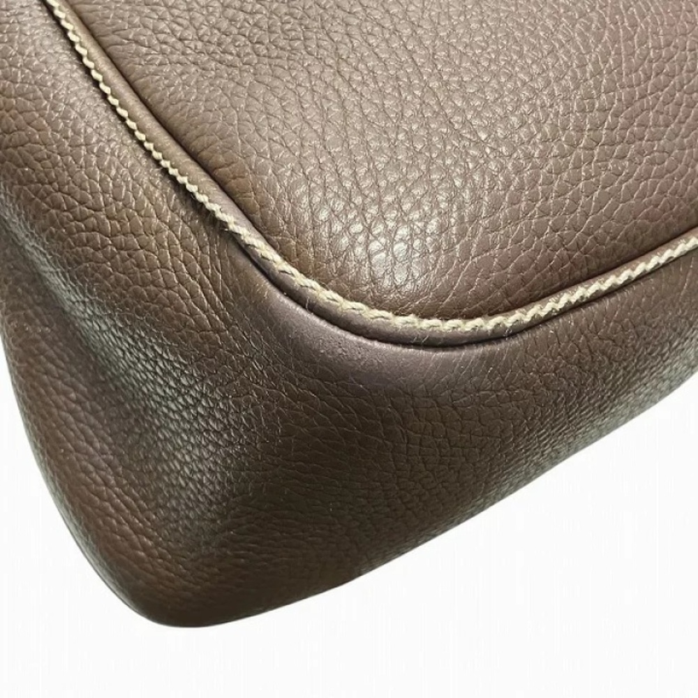 Authentic CHANEL taupe calfskin leather oversized tassel hobo bag - Picture 6 of 13